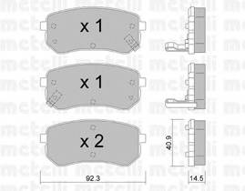 METELLI 22-0815-0 Комплект тормозных колодок,