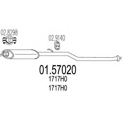 MTS 01.57020 Середній глушник вихлопних