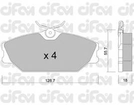 CIFAM 822-142-2 Комплект тормозных колодок,