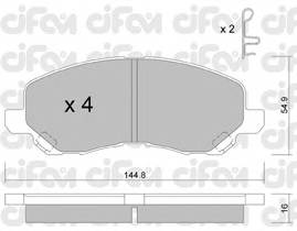 CIFAM 822-481-0 Комплект гальмівних колодок,