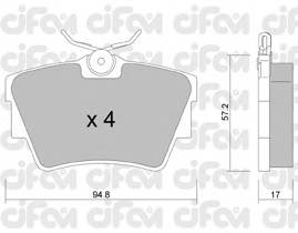 CIFAM 822-635-0 Комплект тормозных колодок,