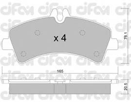 CIFAM 822-674-0 Комплект тормозных колодок,