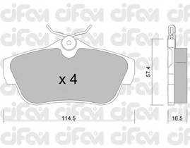 CIFAM 822-712-0 Комплект тормозных колодок,