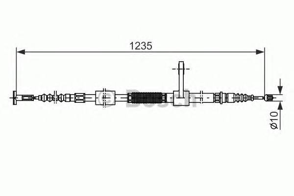 BOSCH 1 987 477 831 Трос, стоянкова гальмівна