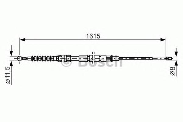 BOSCH 1 987 482 328 Трос, стояночная тормозная