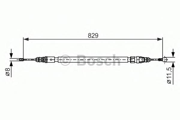 BOSCH 1 987 482 372 Трос, стоянкова гальмівна