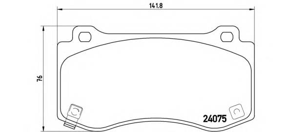 BREMBO P 11 023 Комплект гальмівних колодок,