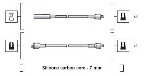 MAGNETI MARELLI 941318111230 Комплект проводів запалення