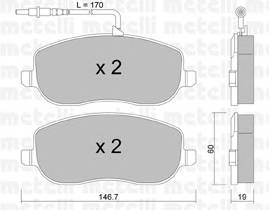 METELLI 22-0530-0 Комплект гальмівних колодок,