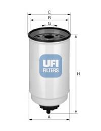 UFI 24.371.00 Топливный фильтр