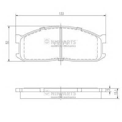 NIPPARTS J3603025 Комплект тормозных колодок,