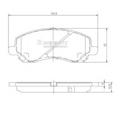 NIPPARTS J3605046 Комплект гальмівних колодок,