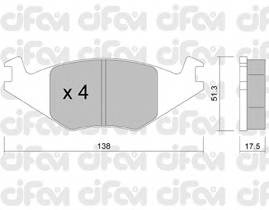 CIFAM 822-047-0 Комплект гальмівних колодок,