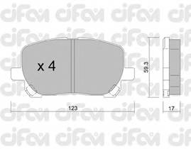 CIFAM 822-427-0 Комплект тормозных колодок,