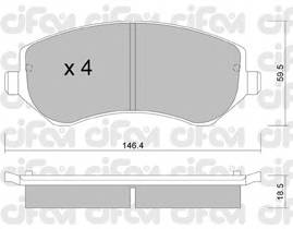 CIFAM 822-524-0 Комплект гальмівних колодок,