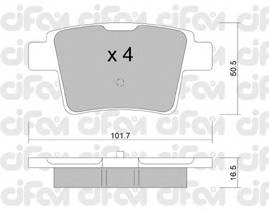 CIFAM 822-677-0 Комплект тормозных колодок,