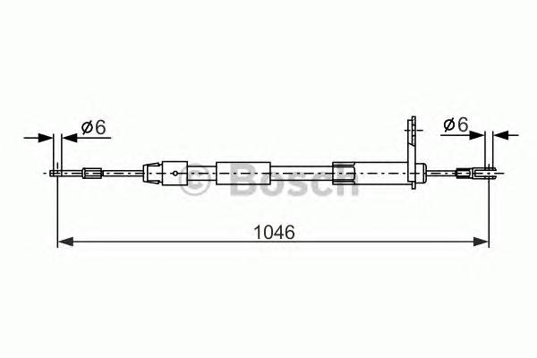 BOSCH 1 987 477 809 Трос, стоянкова гальмівна