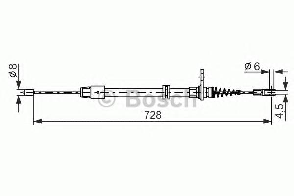 BOSCH 1 987 482 301 Трос, стоянкова гальмівна