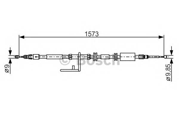 BOSCH 1 987 482 313 Трос, стоянкова гальмівна