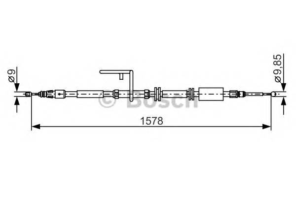 BOSCH 1 987 482 314 Трос, стоянкова гальмівна