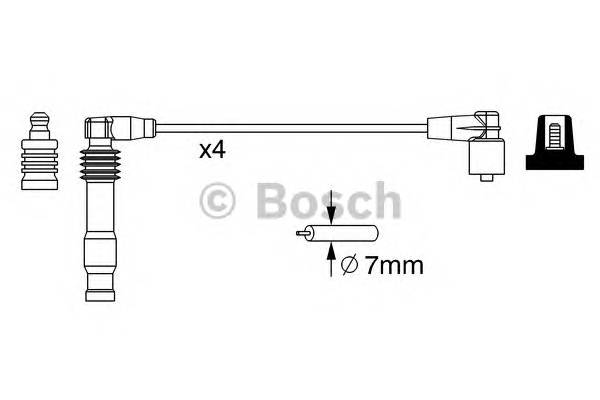 BOSCH 0 986 357 228 Комплект проводов зажигания