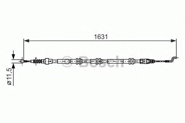 BOSCH 1 987 482 376 Трос, стоянкова гальмівна