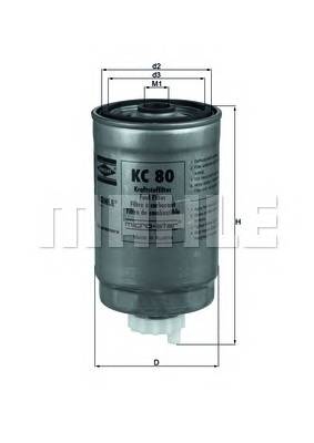 KNECHT KC 80 Паливний фільтр