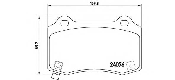 BREMBO P 11 024 Комплект тормозных колодок,