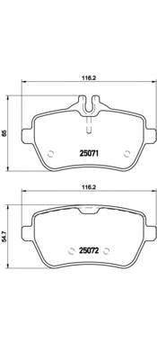 BREMBO P 50 103 Комплект тормозных колодок,