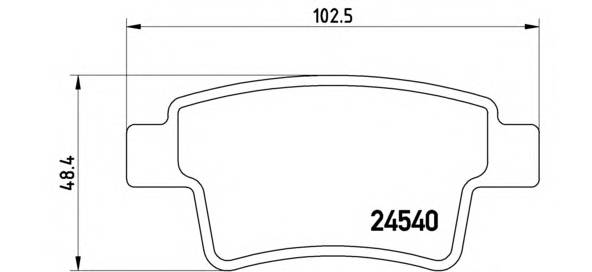 BREMBO P 61 085 Комплект гальмівних колодок,