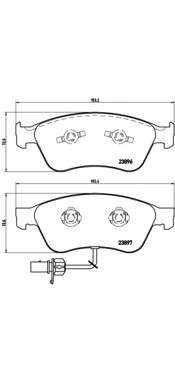 BREMBO P 85 102 Комплект гальмівних колодок,