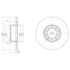 DELPHI BG2259 Гальмівний диск