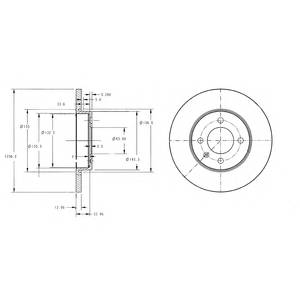 DELPHI BG2454 Гальмівний диск