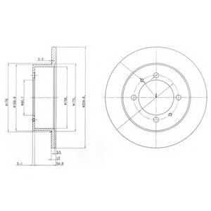 DELPHI BG3609 Тормозной диск