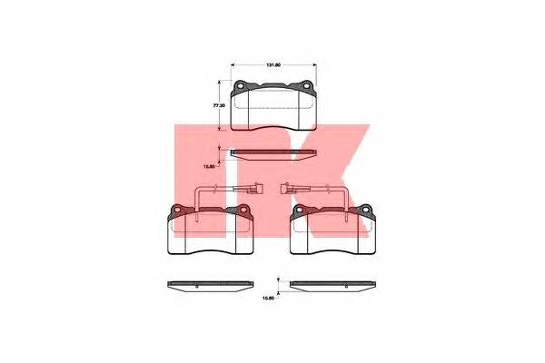 NK 221020 Комплект тормозных колодок,