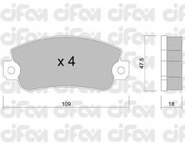 CIFAM 822-033-0 Комплект гальмівних колодок,