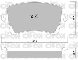 CIFAM 822-776-0 Комплект тормозных колодок,