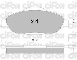 CIFAM 822-804-0 Комплект тормозных колодок,