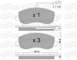 CIFAM 822-898-0 Комплект гальмівних колодок,