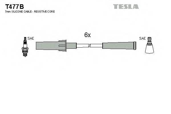TESLA T477B Комплект проводов зажигания