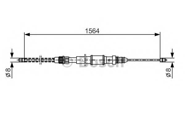 BOSCH 1 987 477 311 Трос, стоянкова гальмівна