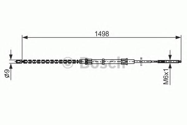 BOSCH 1 987 477 338 Трос, стоянкова гальмівна