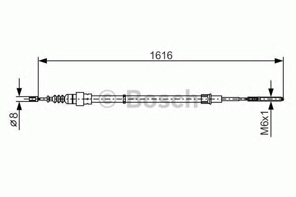 BOSCH 1 987 477 393 Трос, стоянкова гальмівна