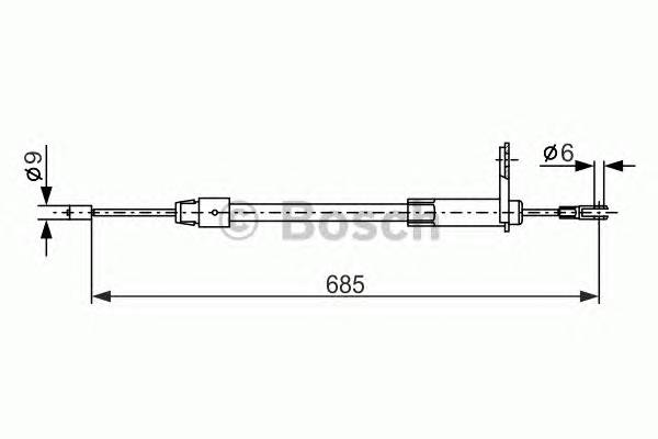 BOSCH 1 987 477 810 Трос, стояночная тормозная