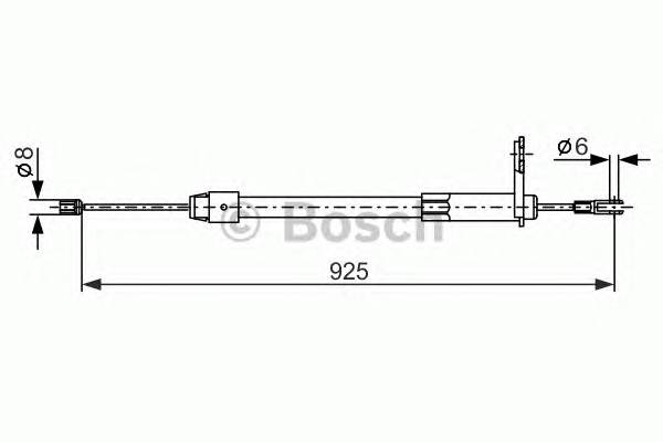 BOSCH 1 987 477 846 Трос, стоянкова гальмівна