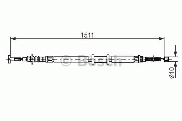 BOSCH 1 987 477 968 Трос, стоянкова гальмівна