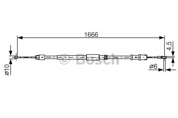 BOSCH 1 987 482 032 Трос, стояночная тормозная