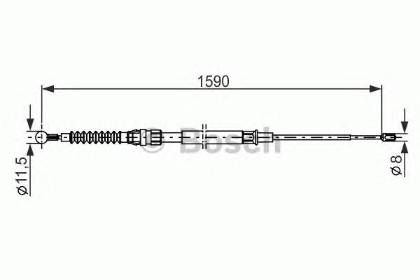 BOSCH 1 987 482 265 Трос, стояночная тормозная