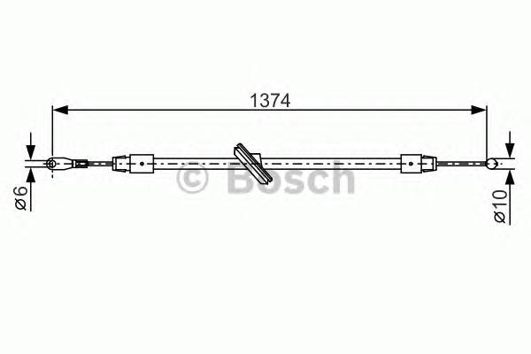 BOSCH 1 987 482 312 Трос, стояночная тормозная