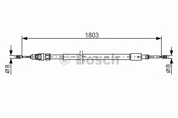 BOSCH 1 987 482 317 Трос, стояночная тормозная